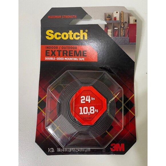 3M Scotch Other - 3M Scotch Extreme Double Sided Mounting Tape 1" X 48" Holds up to 24lbs #414
